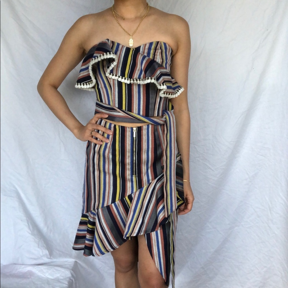 N12H Striped Matching Top & Skirt